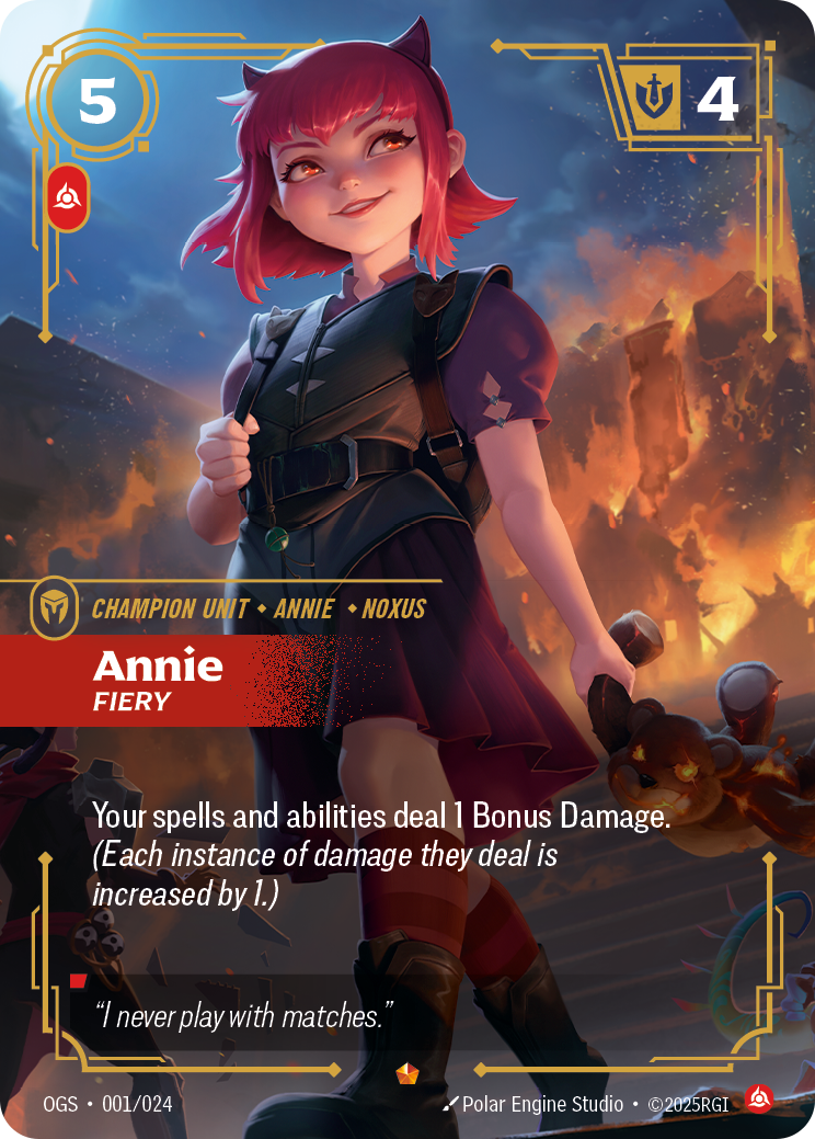 Annie, Fiery art