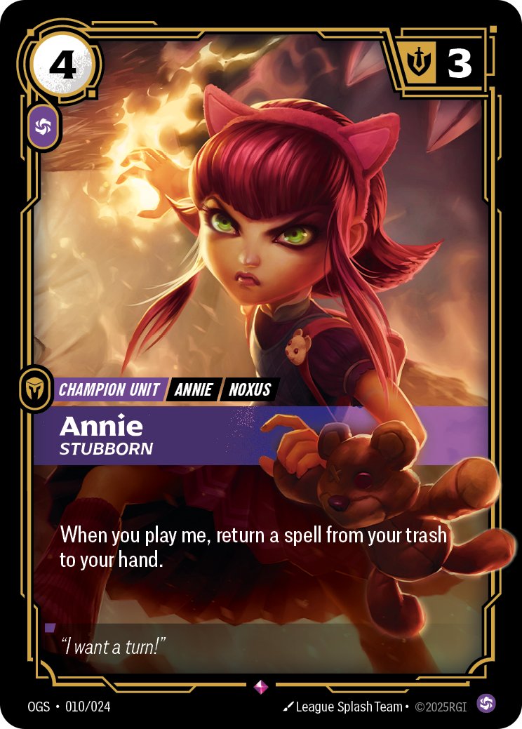 Annie, Stubborn art