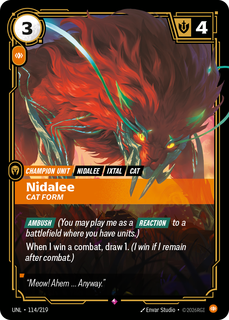 Nidalee, Cat Form art