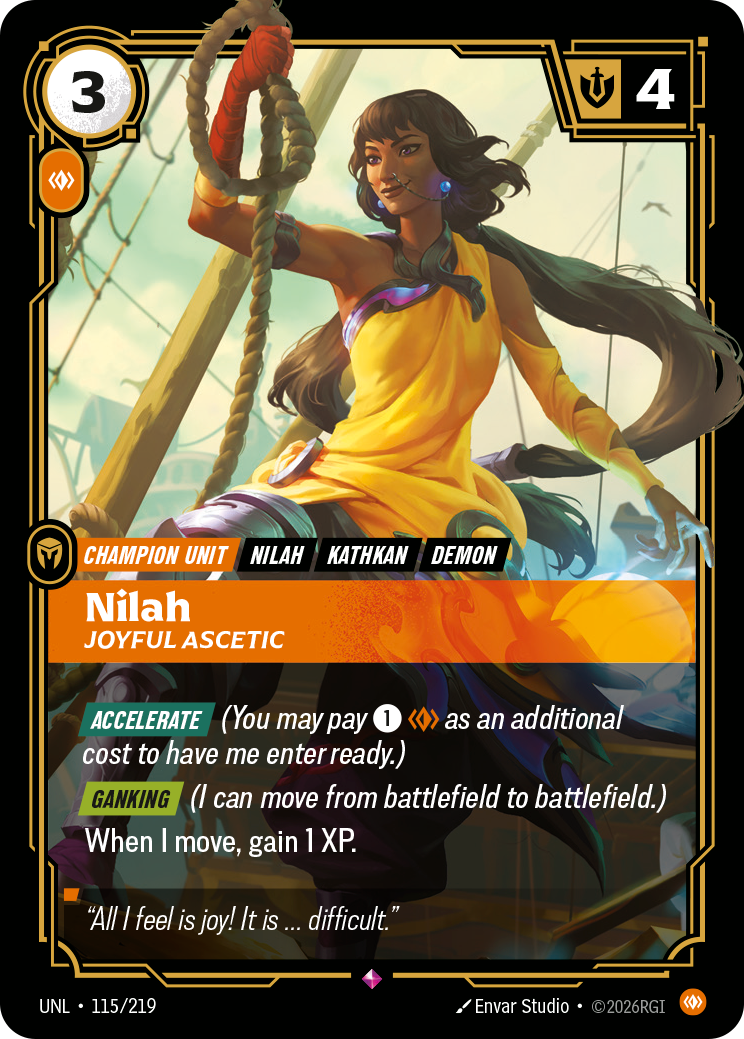 Nilah, Joyful Ascetic art