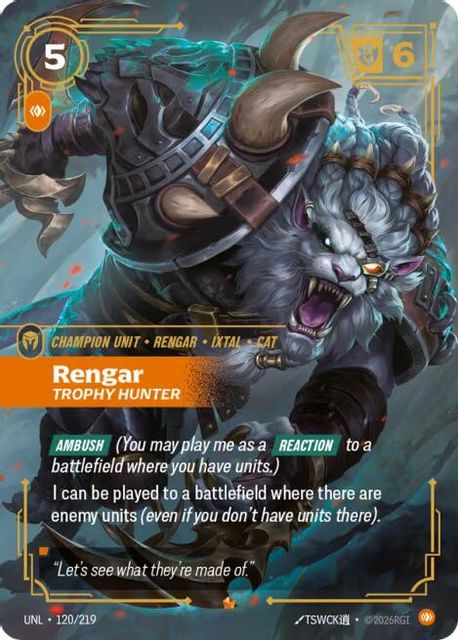 Rengar, Trophy Hunter art