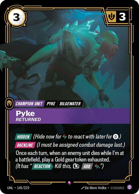 Pyke, Returned art