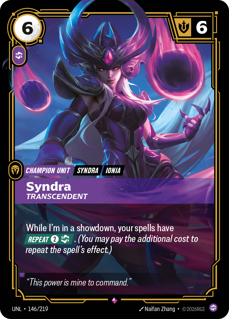 Syndra, Transcendent art