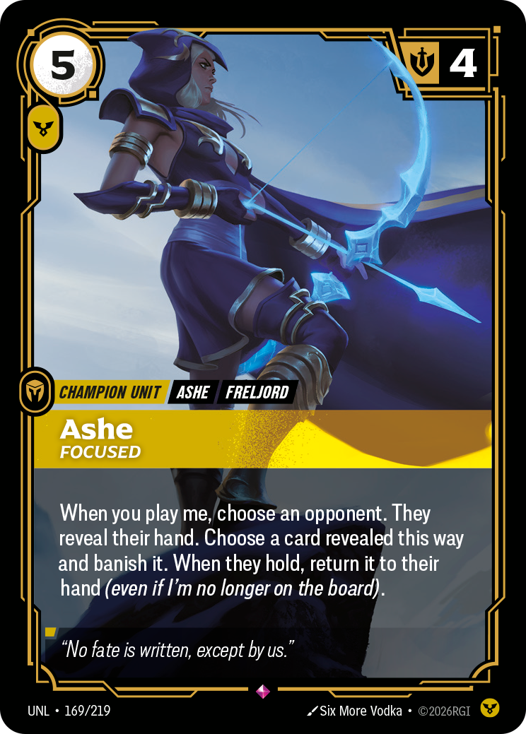 Ashe, Focused art