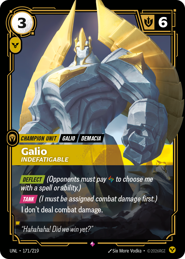Galio, Indefatigable art