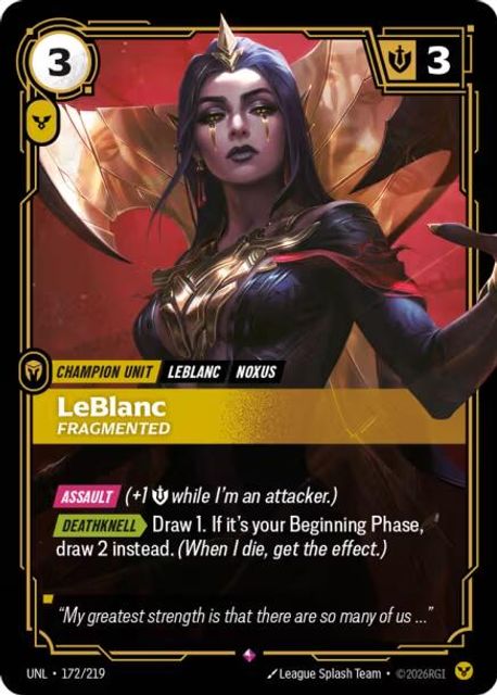 LeBlanc, Fragmented art