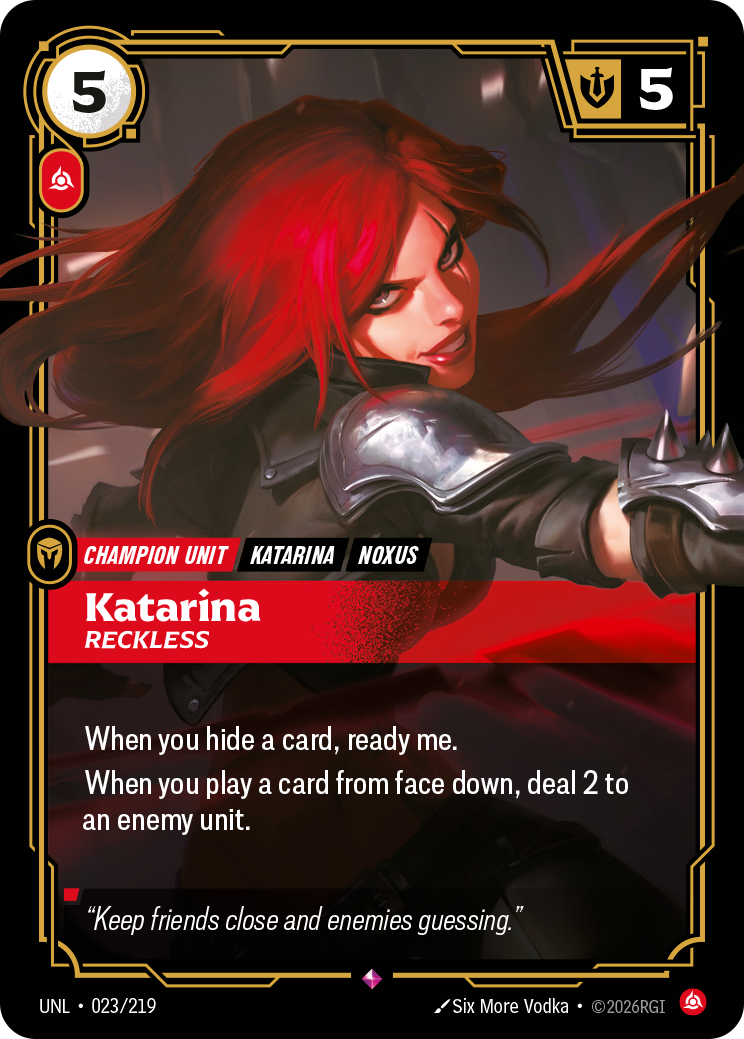 Katarina, Reckless art