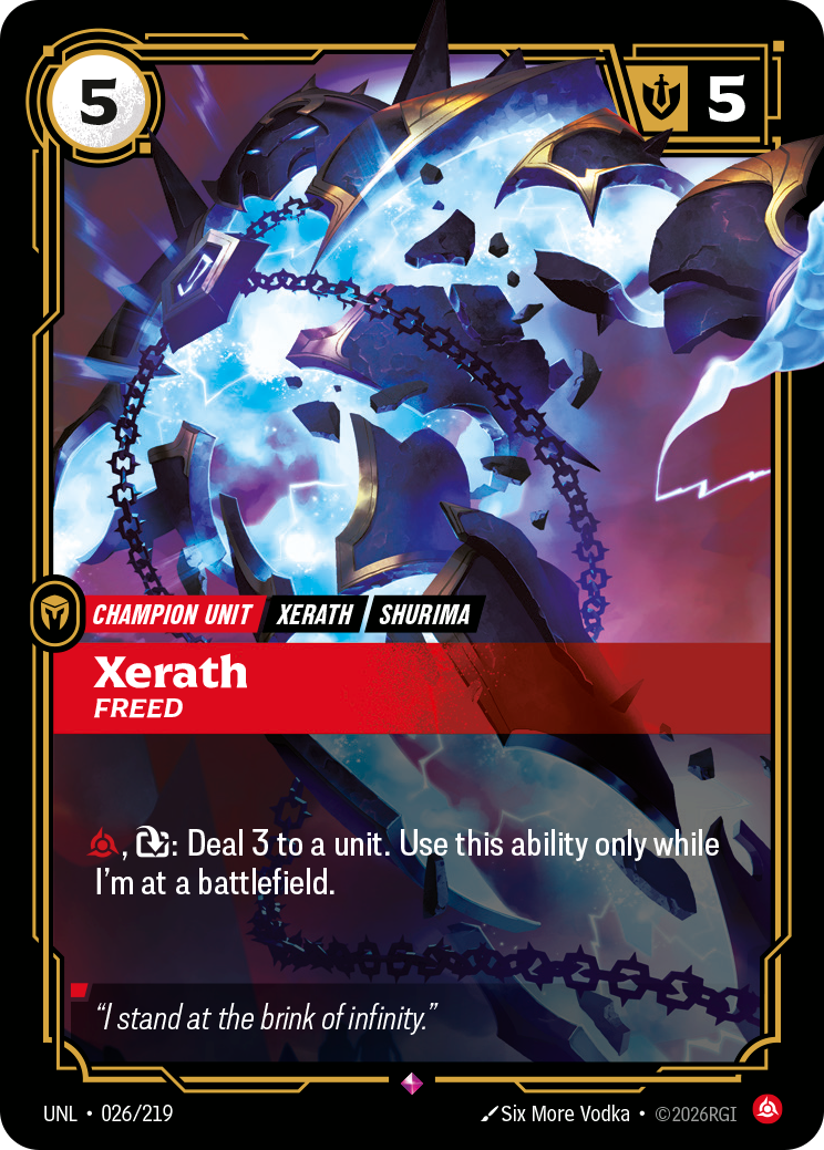 Xerath, Freed art