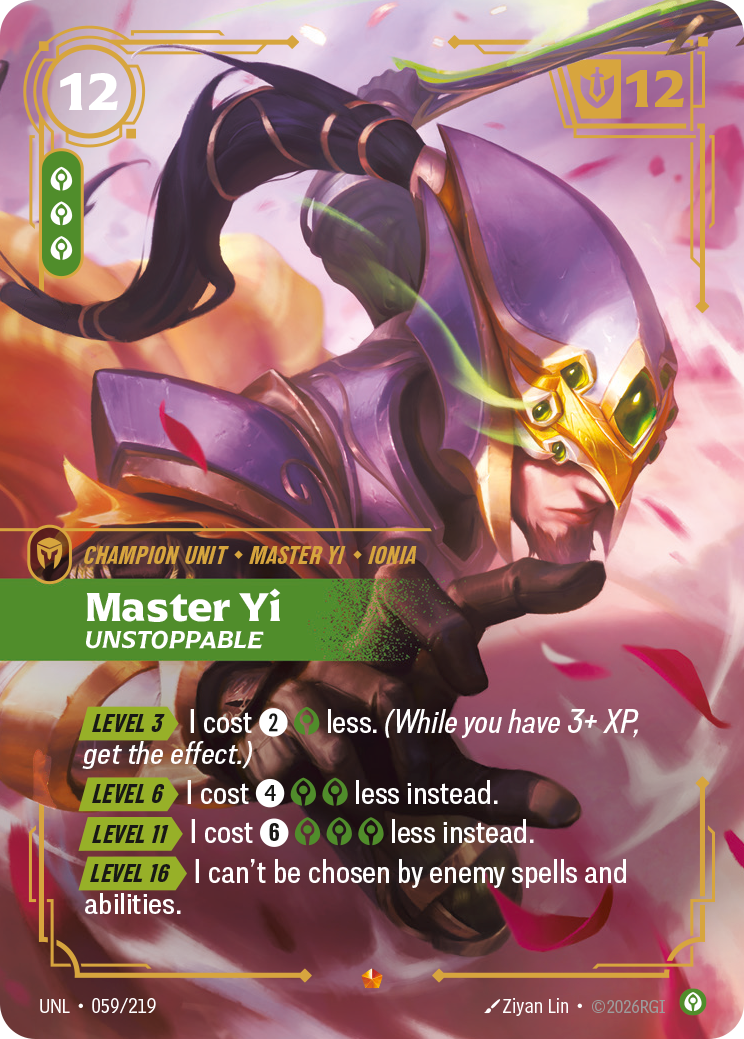 Master Yi, Unstoppable art
