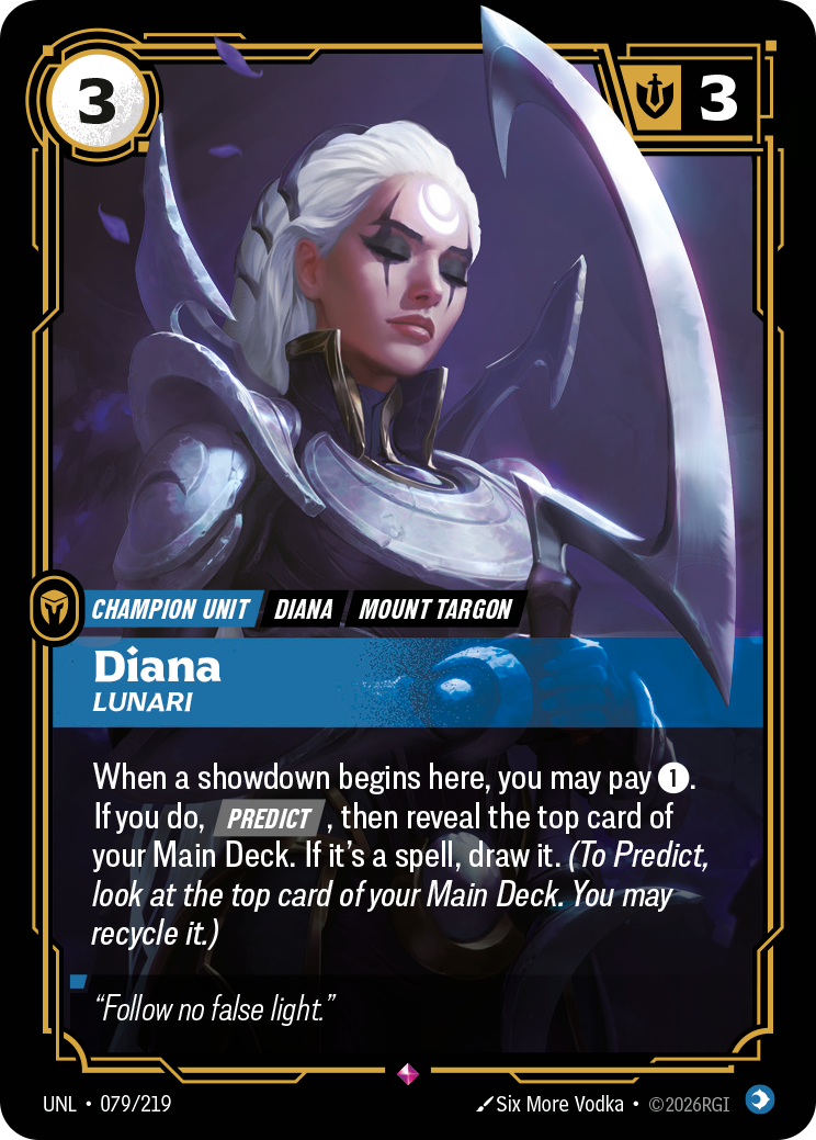 Diana, Lunari art